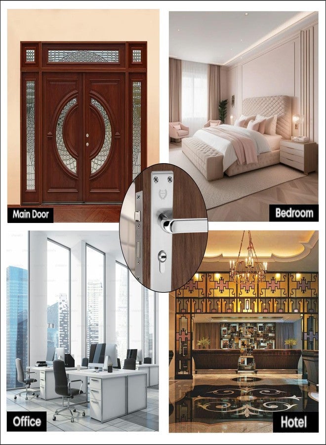 Harrison Door Locks for Main Door, Door Lock for Bedroom, Mortise Door Lock Set, Mortise Door Handle, Door Locks Handlesets with 3 Key | CP Matt Finish | 92963 | for Office/Hotel/Home - Image 4